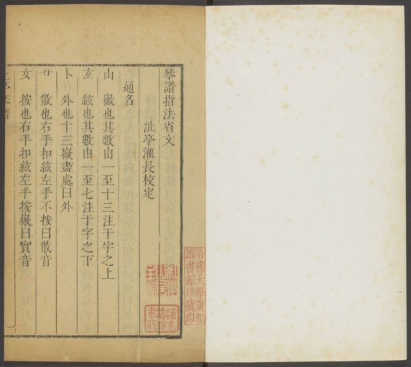 琴譜指法省文